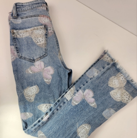 Tinseltown Blue Boot Cut Jeans with Distressed Detailing - Picture 6 of 7